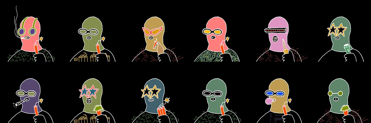 The crew: 4,444 Robbers, masked up